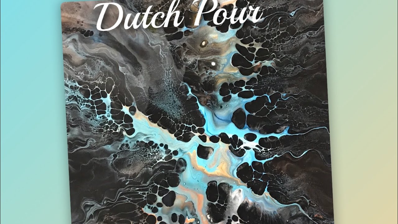 (478) How to Dutch Pour on Black Background/Acrylic Pouring - YouTube