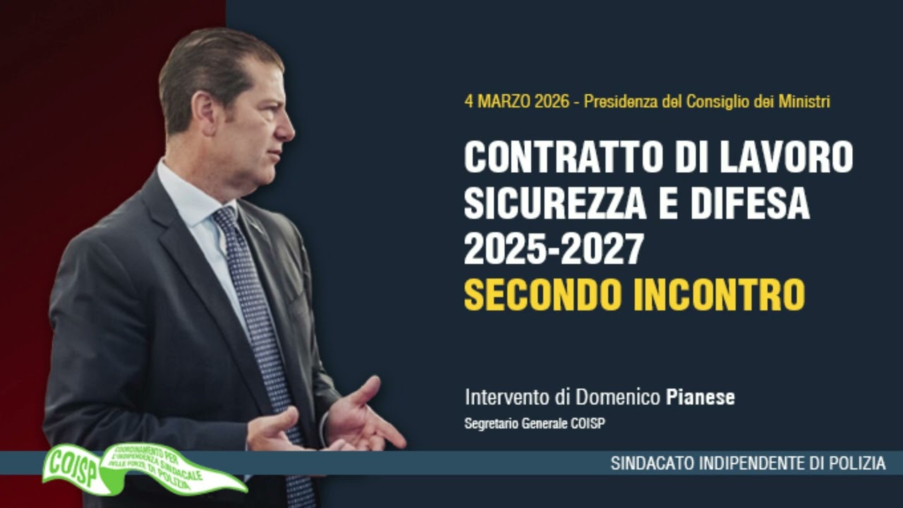 Contratto 2025 2027  - Secondo incontro. Intervento Domenico Pianese