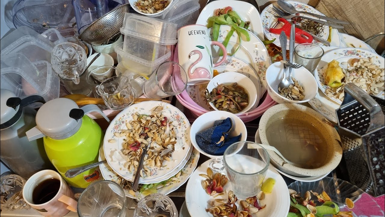 Dishwashing – Simple Evening Routine – Water Sounds Only ASMR