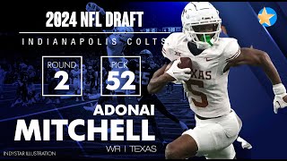 Colts select Texas WR Adonai Mitchell with the 52nd pick