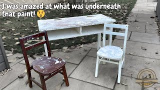 1950's School Desk & Chairs SURPRISING RESTORATION - featuring xTool P2 Laser