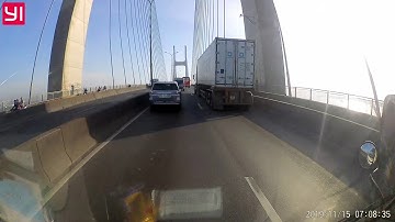 Cầu Phú Mỹ buổi sáng tuyệt đẹp, nhưng chú ý tốc độ và an toàn nhé các bác tài