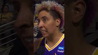 Layshia Clarendon halftime sideline interview