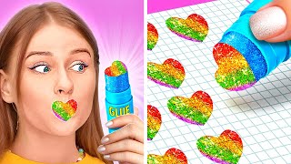 FUN DIY SCHOOL SUPPLIES || Awesome Drawing Tricks And Tips By 123 GO! LIVE