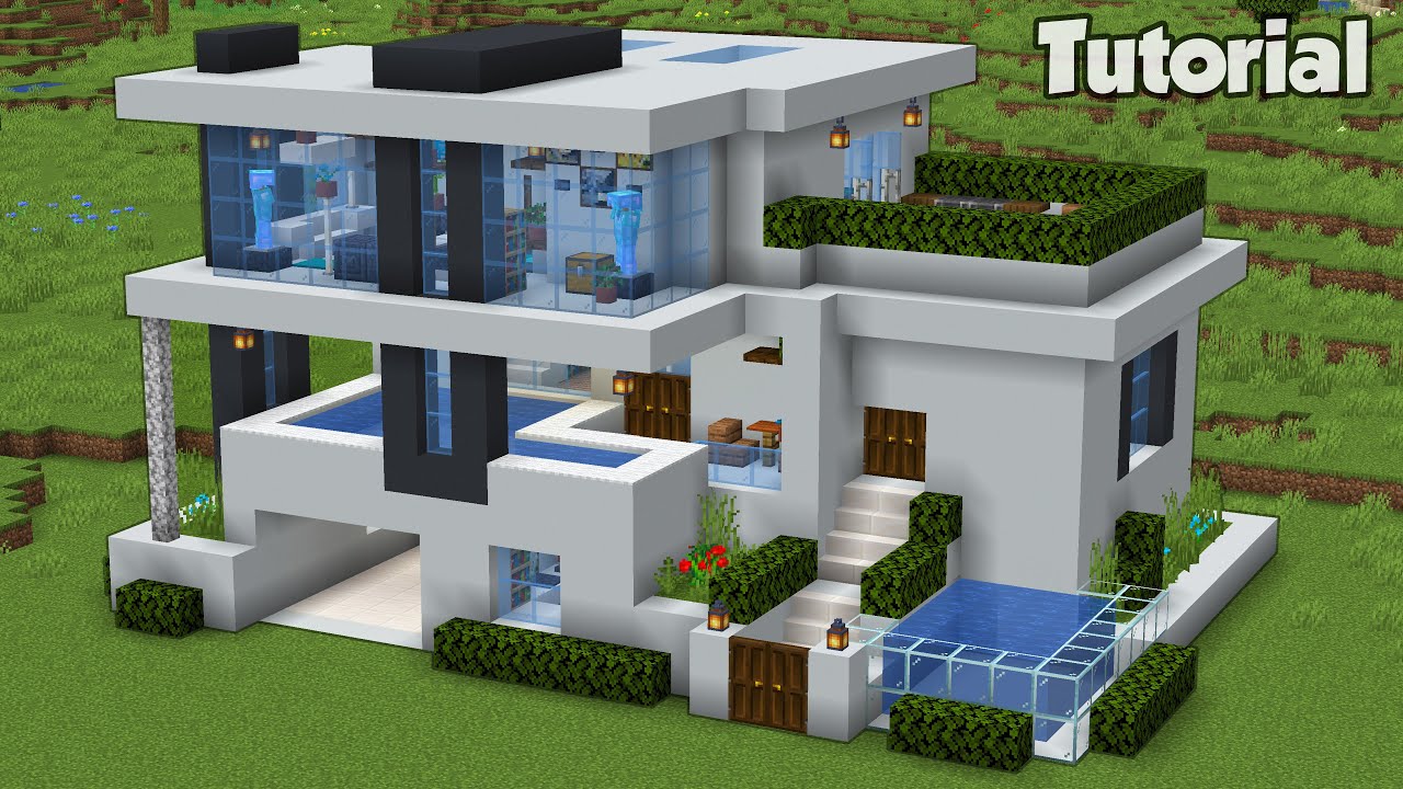 I Built a new MODERN House in MINECRAFT HARDCORE 😍🔥!! 