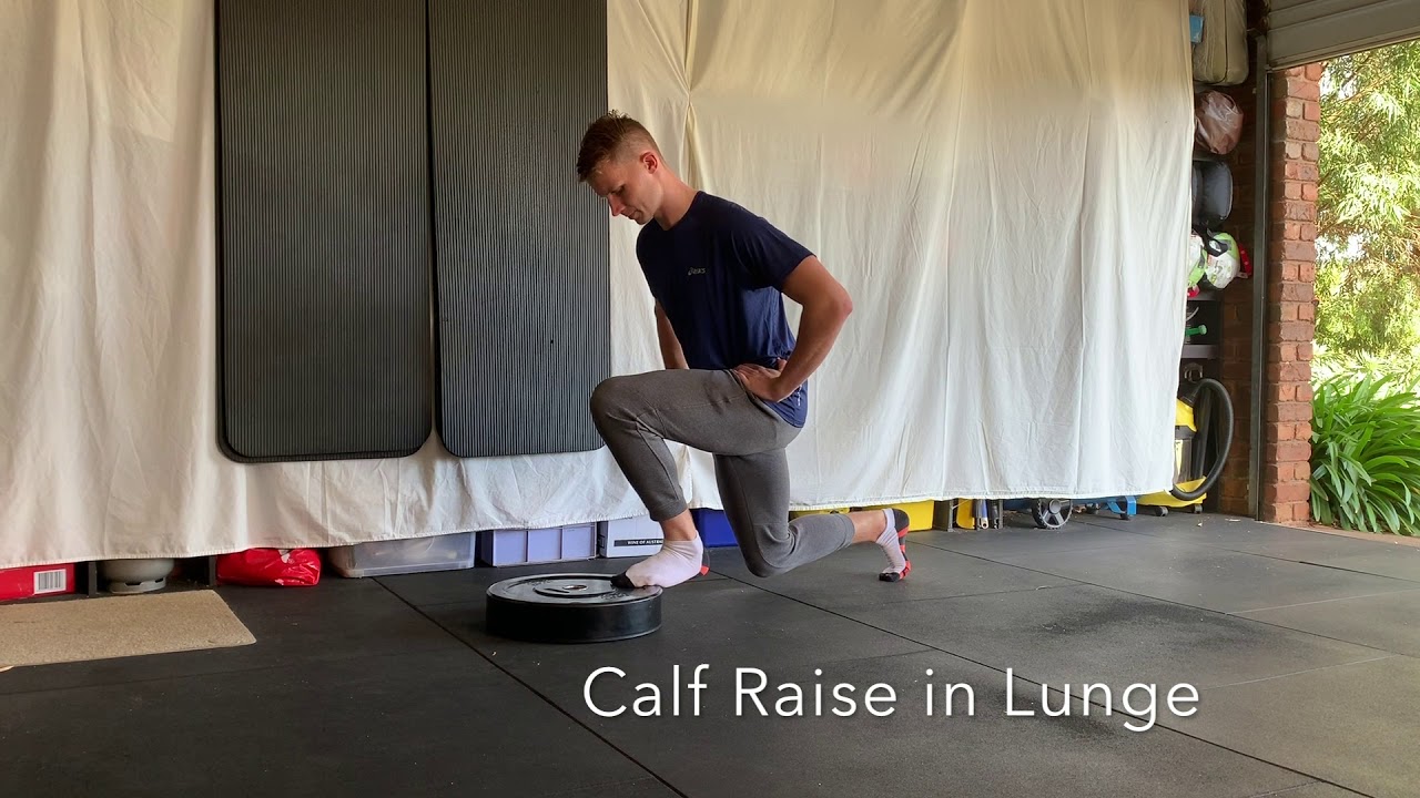 Calf Raise in Lunge - YouTube