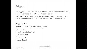 Trigger Solved Example in SQL (Part 1) DBMS