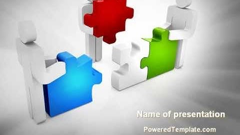 Completing The Puzzle PowerPoint Template by PoweredTemplate.com