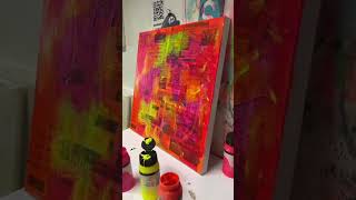 Street art painting style on canvas