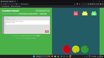 Flexbox Froggy - A game for learning CSS flexbox (Solution)