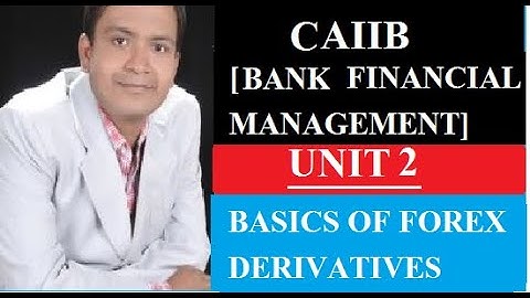 CAIIB BANK FINANCIAL MANAGEMENT UNIT 2 BASICS OF FOREX DERIVATIVES MODULE A BFM