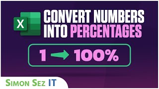 how to convert numbers into percentages in excel