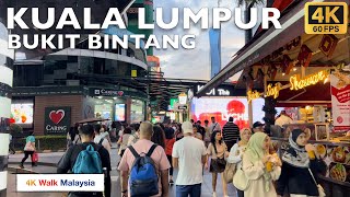 [4K 60fps HDR] KUALA LUMPUR | Bukit Bintang streets walk | January 2024 - Malaysia Walking Tour