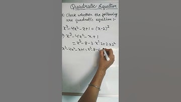 Is x^3-4x^2-x+1=(x-2) ^3 a quadratic equation or not...?        #quadraticequation