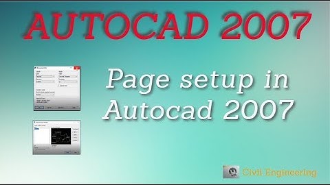 page setup autocad 2007