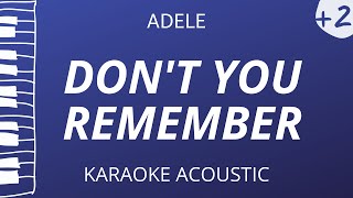 Don't You Remember - Adele (Acoustic Karaoke) Higher Key