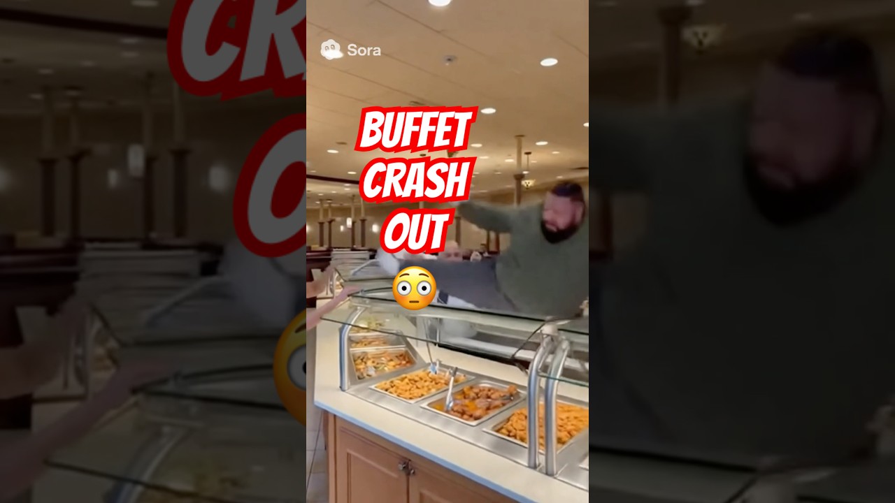 Viral Chaos: Fat man CRASHES OUT over buffet rules 😳