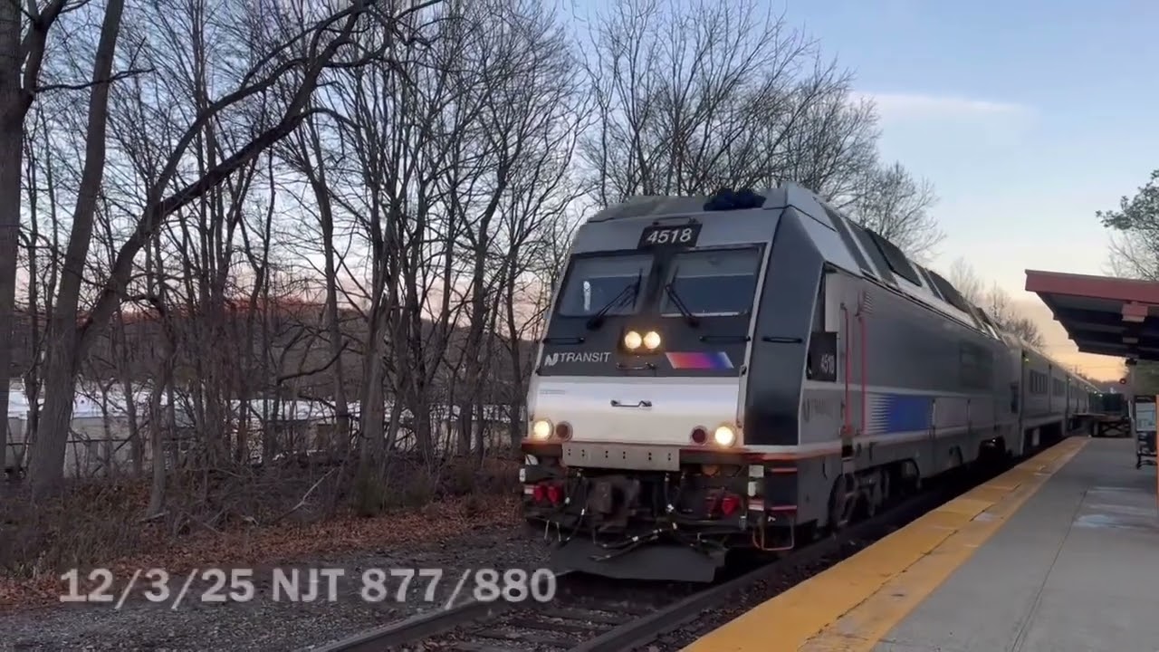 NJT trains in Hackettstown, NJ 12/2/25 and 12/3/25