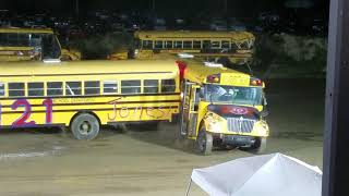School bus Demolition derby bus flip @ Rochester Fair 9/15/18