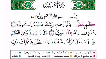 سورة مريم برواية ورش عن نافع للقارئ أحمد بن قاسم باعلي و سعيد