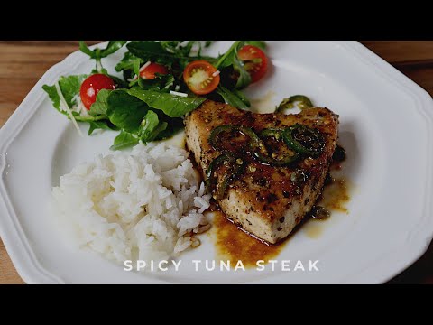 Spicy Tuna Steak Pan Seared 