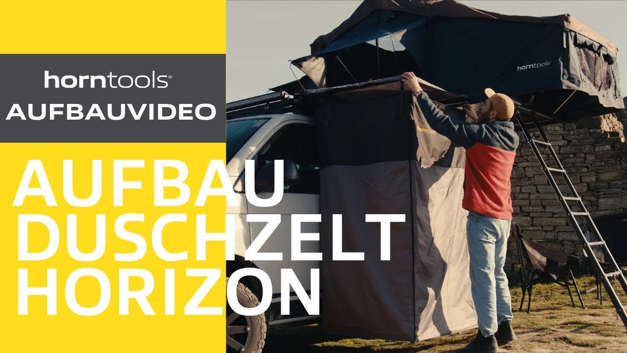 Shower tent Horizon - mobile changing room – Video