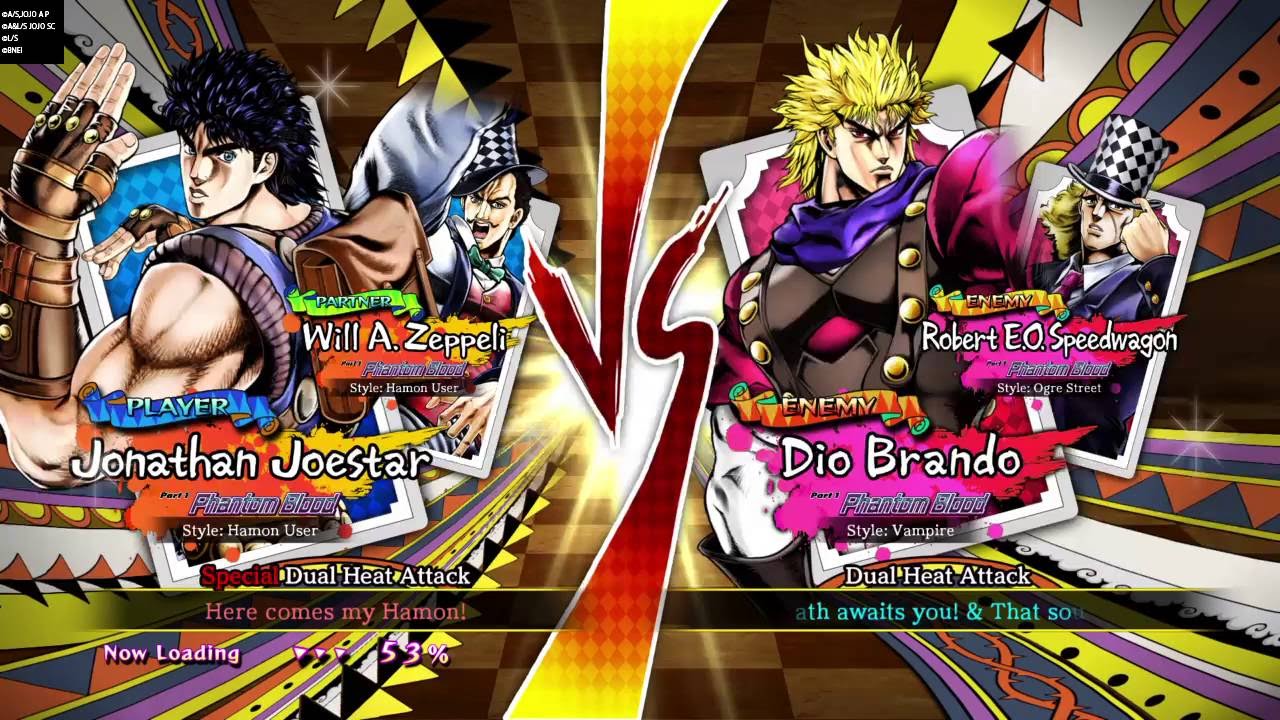 JoJo's Bizarre Adventure Eyes of Heaven Jonathan and Zeppeli Vs. Dio and Speedwagon https://www.gamesatis.com/