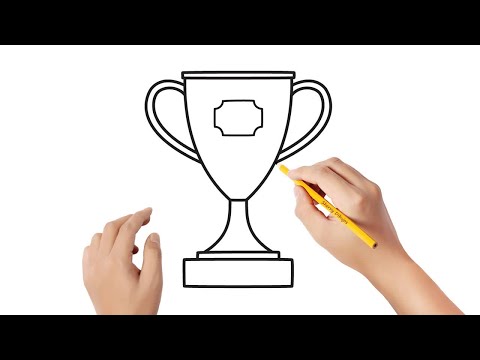 Cómo dibujar un trofeo | Dibujos sencillos