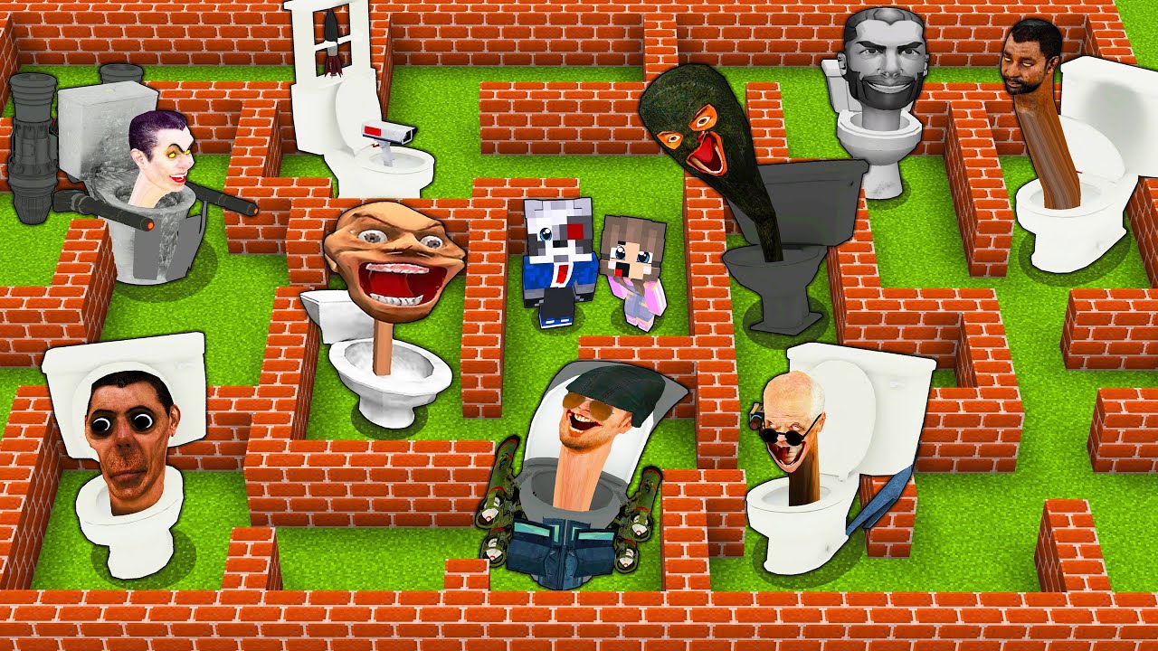 НУБ И ПРО В ЛАБИРИНТЕ СКИБИДИ ТУАЛЕТ в МАЙНКРАФТ SCP ROBLOX SKIBIDI TOILET СПИКЕРМЕН КАМЕРАМЕН