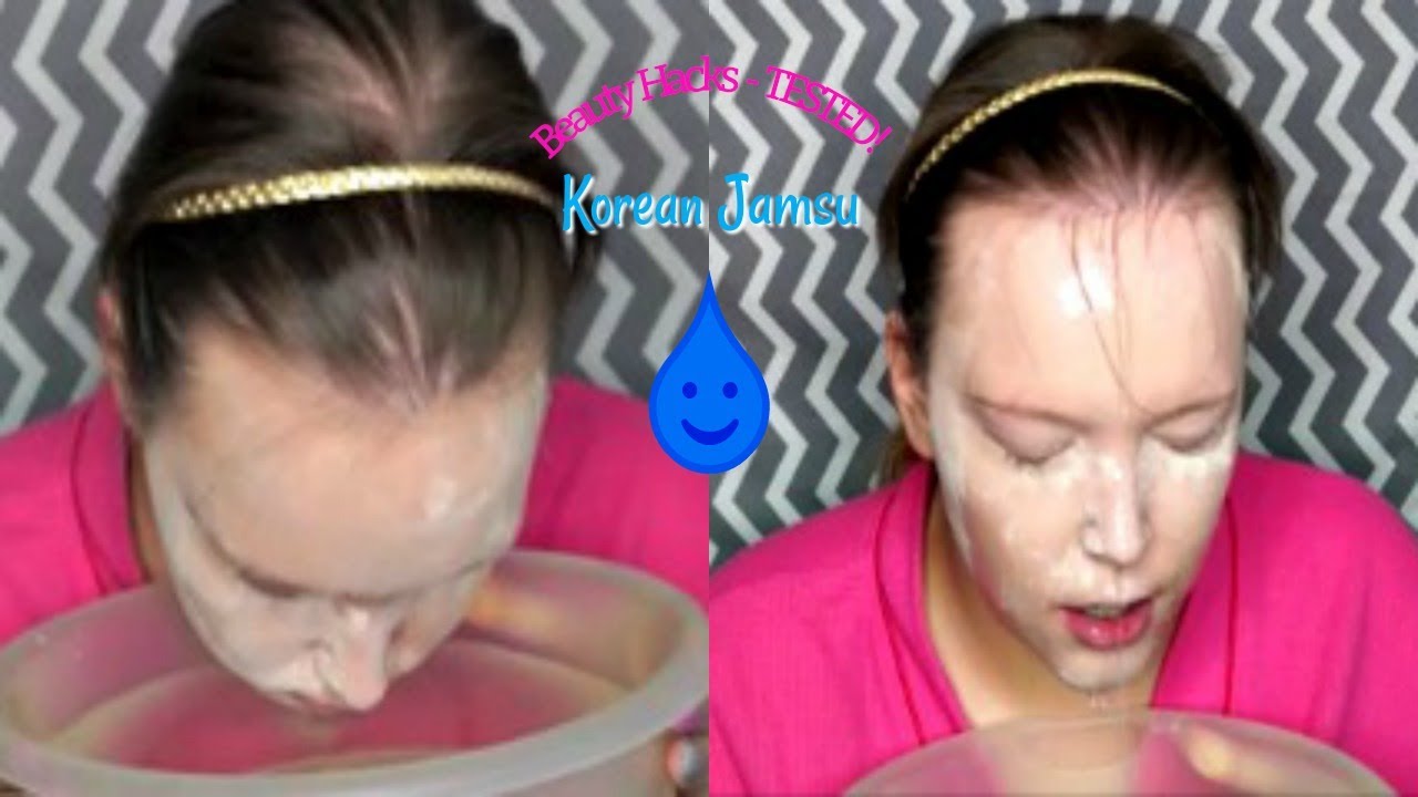 Beauty Hacks - TESTED! | Korean Jamsu (Submerging Face In Water)