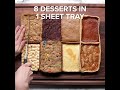 8 desserts in 1 sheet tray shorts