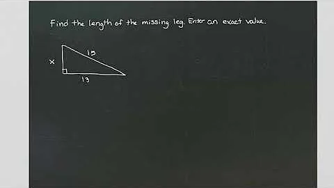 MyOpenMath - Using Pythagorean Theorem to find a Missing Leg