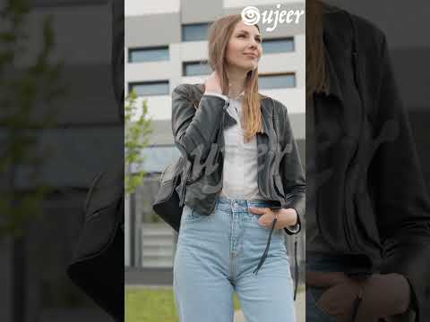 Stylish Girl in Jeans Rocks the Outdoors | By Oujeer