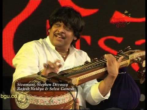 Sivamani, Stephen Devassy and Rajesh Vaidya at the 50th Bengaluru Ganesh Utsava