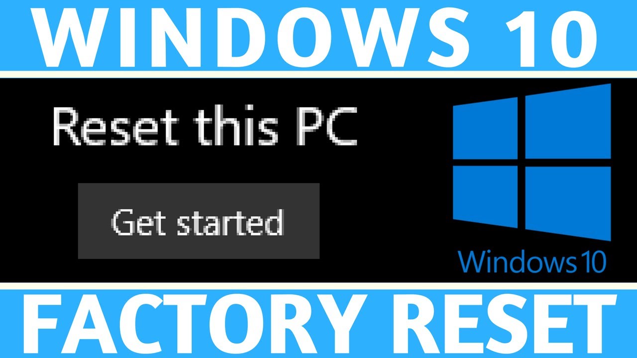 how to factory reset pc