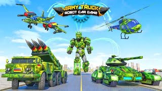 Army Truck Robot Car Game | Android Gameplay screenshot 5