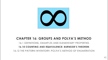 Combinatorics 16.10 Counting and Equivalence - Burnside’s Theorem