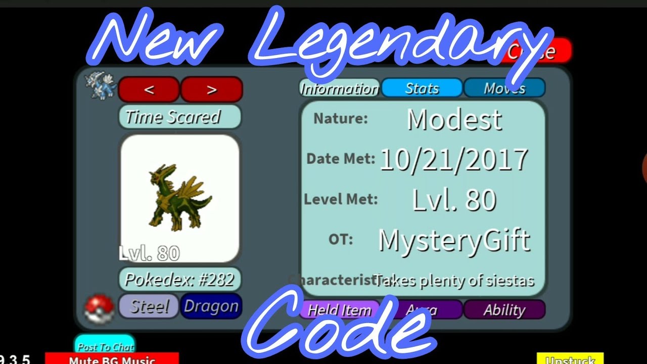 Dialga Code Project Pokemon Youtube - crazy 2 mystery gift codes project pokemonroblox