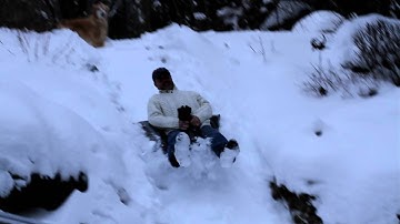 Trash Bag Sledding in Richmond, RI!!