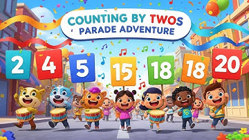 Counting by Twos Parade Adventure | Learn Skip Counting by 2s for Kids | Animagic Studio