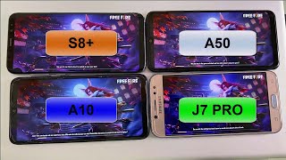 FREEFIRE : Galaxy S8+ vs A50 vs A10 vs J7 PRO | Speed TEST Gaming | New Update 2020