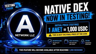 A Network Native DEX Testing Started 🔥 1 ANET = 1000 USDC? Biggest ANET Update Ever 🚀#A #anet