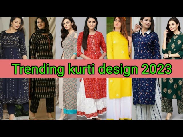 New trendy designs of long kurti - Simple Craft Idea