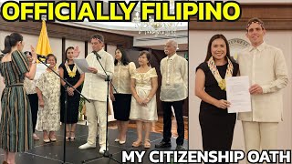 I AM OFFICIALLY FILIPINO  President Grants Philippine Citizenship