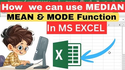 How we can Use MEAN,MEDIAN & MODE function in Microsoft Excel _Full explanation 