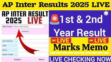 🔴Live AP Inter 1st & 2nd year result 2025 checking🔥|ap inter 2025 marks Memo live check😱|IPE Results