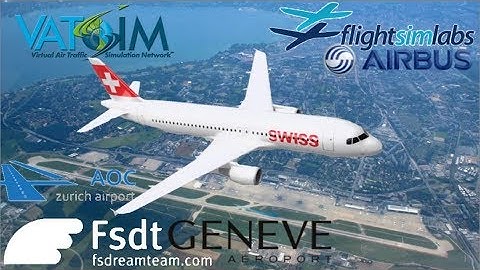 FSlabs A320 on Vatsim - Geneva to Zurich Switzerland.