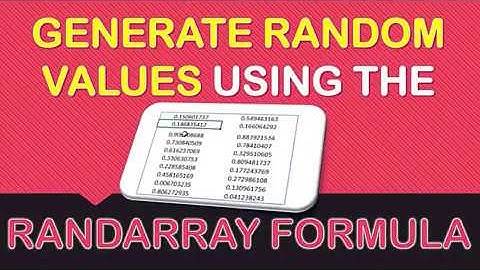 RANDARRAY Formula in Excel
