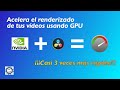 Velocidad de renderizado DaVinci Resolve Studio CPU vs GPU