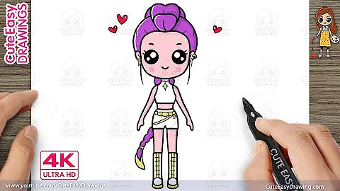 How to Draw Rumi (Kpop Demon Hunters) – Easy Step by Step Tutorial 🎨